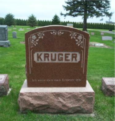 Kruger Headstone